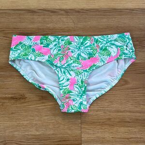 Lilly Pulitzer Kids Size 10 Bikini Swimsuit Bottoms Green Pink Tropical Vacation
